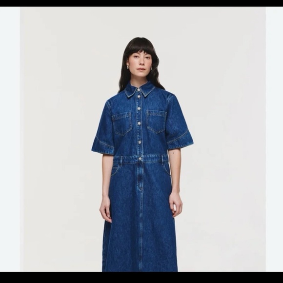 Anthropologie ALIGNE Mateo Denim Dress 
size 4 - Picture 7 of 12